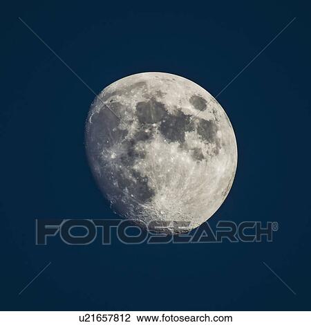 Stock Image - Moon on dark sky. Fotosearch