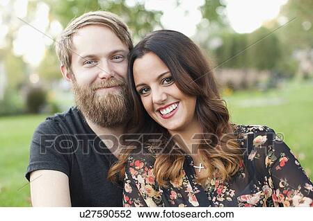 Stock Image - Portrait of couple. Fotosearch