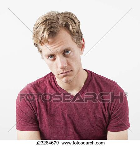 Portrait of sad man looking at camera View Large Photo Image Stock Photo - Portrait of sad man looking at camera. Fotosearch