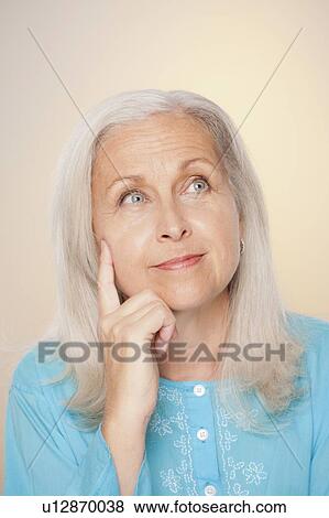Stock Photo - Portrait of senior woman. Fotosearch