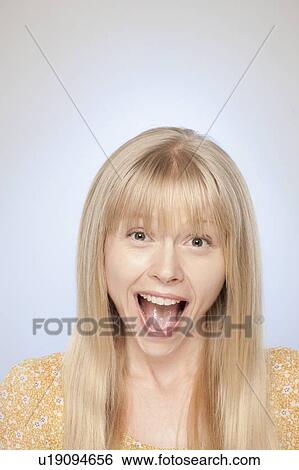 Portrait of woman laughing View Large Photo Image Stock Photograph - Portrait of woman laughing. Fotosearch