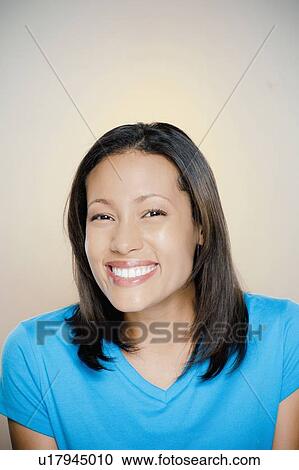 Portrait of woman smiling View Large Photo Image Stock Image - Portrait of woman smiling . Fotosearch