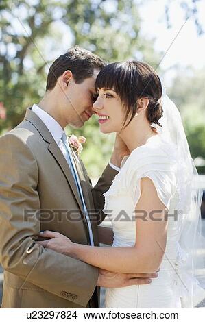 Portrait of young bride and groom View Large Photo Image Picture - Portrait of young bride and groom. Fotosearch