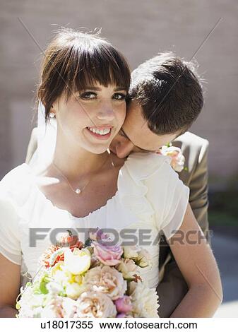 Portrait of young bride and groom View Large Photo Image Stock Photography - Portrait of young bride and groom. Fotosearch