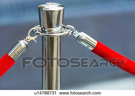 Red rope and stanchion View Large Photo Image Stock Image - Red rope and stanchion. Fotosearch