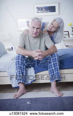Picture - Senior couple after quarrel. Fotosearch