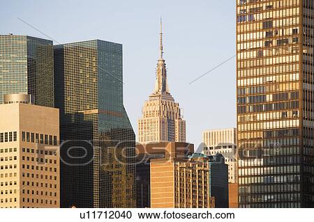 Skyline with Empire State Building View Large Photo Image Stock Image - Skyline with Empire State Building. Fotosearch