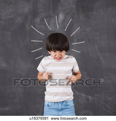 Studio portrait of boy (6-7) in front of blackboard View Large Photo Image Stock Image - Studio portrait of boy (6-7) in front of blackboard. Fotosearch