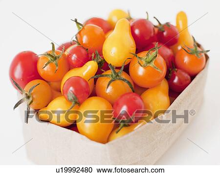 Studio Shot of Cherry Tomatoes in paper bag View Large Photo Image Stock Image - Studio Shot of Cherry Tomatoes in paper bag. Fotosearch