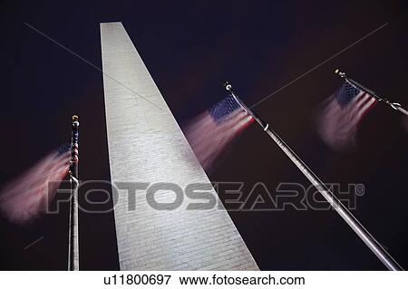 Stock Photo - Washington Monument at night. Fotosearch