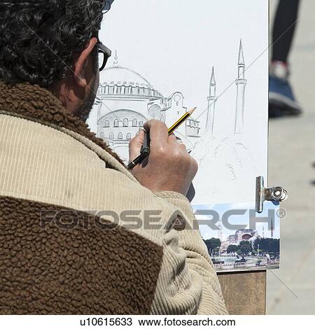 Artist making pencil drawing of the Aya Sofya, Istanbul, Turkey View Large Photo Image Stock Image - Artist making pencil drawing of the Aya Sofya, Istanbul, Turkey. Fotosearch