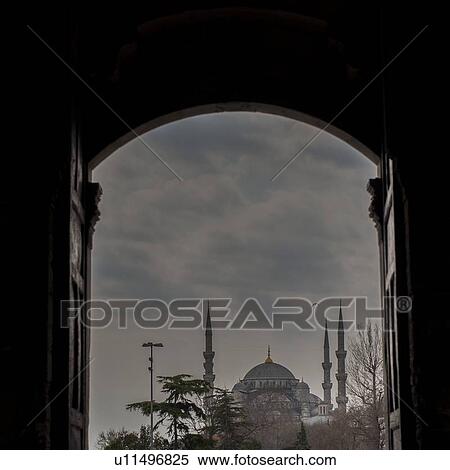 Blue Mosque viewed through an arch of Hagia Sophia, Istanbul, Turkey View Large Photo Image Stock Photography - Blue Mosque viewed through an arch of Hagia Sophia, Istanbul, Turkey. Fotosearch