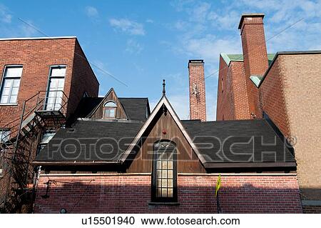 Stock Image - Buildings in a city, Le Plateau-Mont-Royal, Montreal, Quebec, Canada. Fotosearch