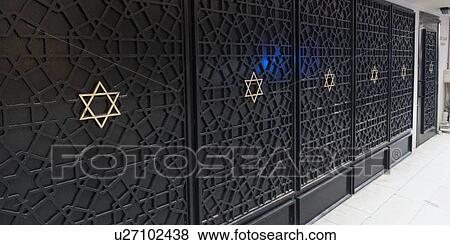 Stock Photo - Carved partition (known as Mechitza) in Neve Shalom Synagogue, Beyoglu District, Istanbul, Turkey. Fotosearch