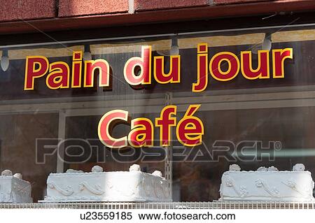 Close-up of a cafe sign, Mile-End, Montreal, Quebec, Canada View Large Photo Image Stock Photography - Close-up of a cafe sign, Mile-End, Montreal, Quebec, Canada. Fotosearch