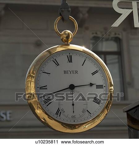 Close-up of a clock, Bahnhofstrasse, Zurich, Switzerland View Large Photo Image Stock Image - Close-up of a clock, Bahnhofstrasse, Zurich, Switzerland. Fotosearch