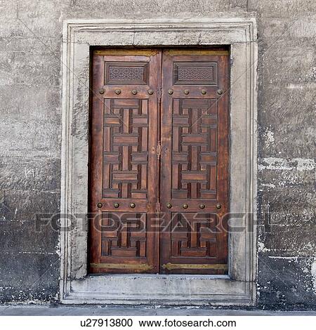 Stock Image - Closed door at Blue Mosque, Istanbul, Turkey. Fotosearch