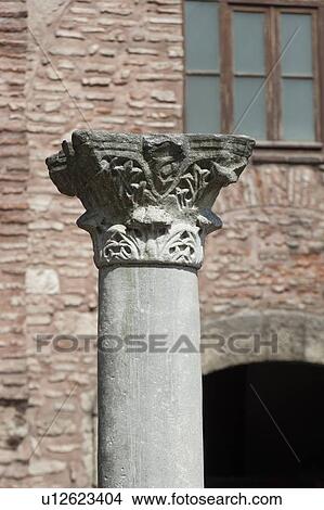 Picture - Details of a column, Aya Sofya, Istanbul, Turkey. Fotosearch