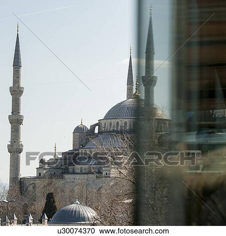 Stock Image - Dome of Blue Mosque, Istanbul, Turkey. Fotosearch