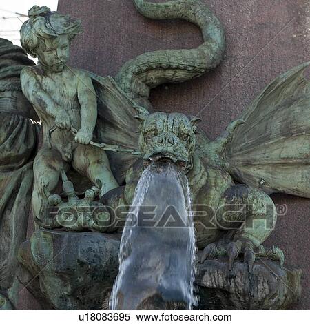 Dragon statue fountain, Zurich, Switzerland View Large Photo Image Stock Photography - Dragon statue fountain, Zurich, Switzerland. Fotosearch