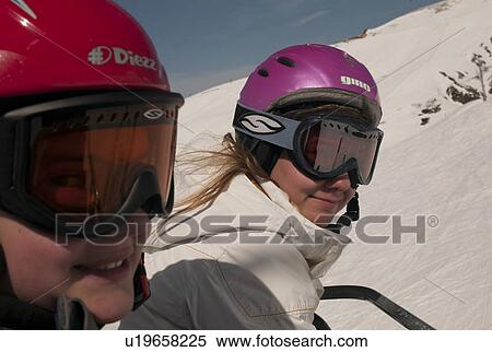 Girls skiing, Domaine De Balme, Vallorcine, Mont Blanc, Chamonix, Rhone-Alpes, France View Large Photo Image Stock Photography - Girls skiing, Domaine De Balme, Vallorcine, Mont Blanc, Chamonix, Rhone-Alpes, France. Fotosearch