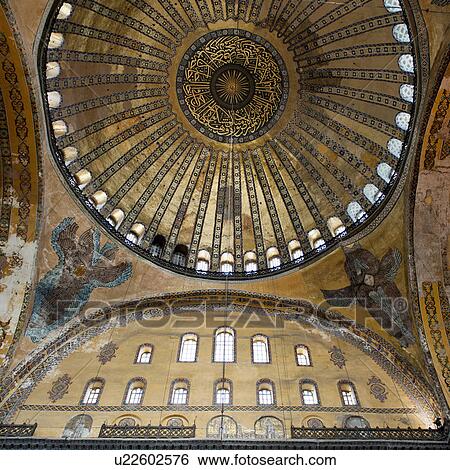 Stock Photograph - Interiors of Aya Sofya museum, Istanbul, Turkey. Fotosearch