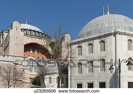 Low angle view of Aya Sofya museum, Istanbul, Turkey View Large Photo Image Stock Photograph - Low angle view of Aya Sofya museum, Istanbul, Turkey. Fotosearch