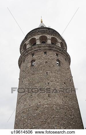 Low angle view of Galata Tower, Beyoglu District, Istanbul, Turkey View Large Photo Image Stock Photograph - Low angle view of Galata Tower, Beyoglu District, Istanbul, Turkey. Fotosearch