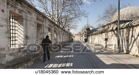 Man walking on walkway at Suleymaniye Mosque, Third Hill, Istanbul, Turkey View Large Photo Image Stock Image - Man walking on walkway at Suleymaniye Mosque, Third Hill, Istanbul, Turkey. Fotosearch