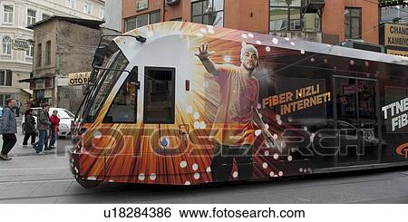 Modern tram, Istanbul, Turkey View Large Photo Image Stock Photograph - Modern tram, Istanbul, Turkey. Fotosearch