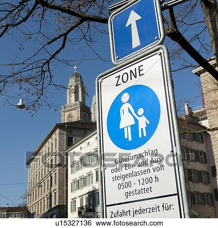 Road sign on a street, District 1, Zurich, Switzerland View Large Photo Image Stock Photograph - Road sign on a street, District 1, Zurich, Switzerland. Fotosearch