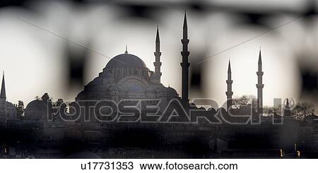 Stock Image - Rustem Pasha Mosque in a city, Istanbul, Turkey. Fotosearch
