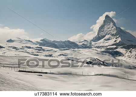 Ski area in winter at Mt Matterhorn, Zermatt, Valais Canton, Switzerland View Large Photo Image Picture - Ski area in winter at Mt Matterhorn, Zermatt, Valais Canton, Switzerland. Fotosearch
