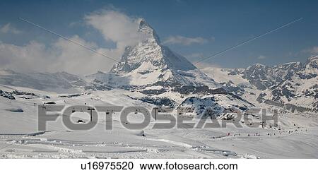 Ski area in winter at Mt Matterhorn, Zermatt, Valais Canton, Switzerland View Large Photo Image Stock Image - Ski area in winter at Mt Matterhorn, Zermatt, Valais Canton, Switzerland. Fotosearch