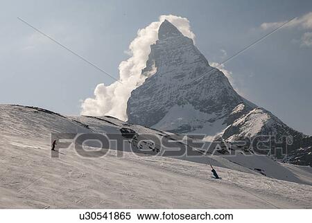 Skier in action at Mt Matterhorn, Zermatt, Valais Canton, Switzerland View Large Photo Image Stock Photography - Skier in action at Mt Matterhorn, Zermatt, Valais Canton, Switzerland. Fotosearch