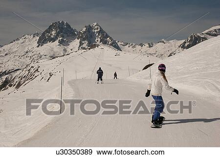 Skiers in action, Domaine De Balme, Vallorcine, Mont Blanc, Chamonix, Rhone-Alpes, France View Large Photo Image Stock Photo - Skiers in action, Domaine De Balme, Vallorcine, Mont Blanc, Chamonix, Rhone-Alpes, France. Fotosearch