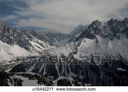Snow covered mountains in winter, Brevent, Flegere, Mont Blanc, Chamonix, Rhone-Alpes, France View Large Photo Image Stock Image - Snow covered mountains in winter, Brevent, Flegere, Mont Blanc, Chamonix, Rhone-Alpes, France. Fotosearch