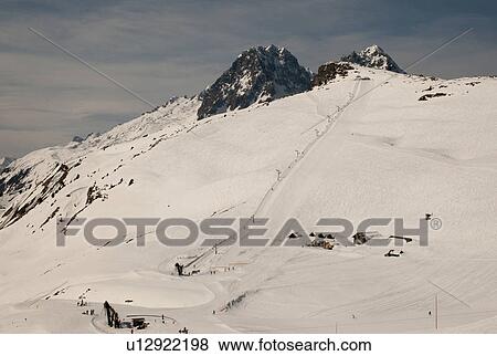 Snow covered ski area in winter, Domaine De Balme, Vallorcine, Mont Blanc, Chamonix, Rhone-Alpes, France View Large Photo Image Stock Photo - Snow covered ski area in winter, Domaine De Balme, Vallorcine, Mont Blanc, Chamonix, Rhone-Alpes, France. Fotosearch