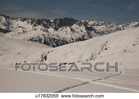 Snow covered ski area in winter, Domaine De Balme, Vallorcine, Mont Blanc, Chamonix, Rhone-Alpes, France View Large Photo Image Stock Photo - Snow covered ski area in winter, Domaine De Balme, Vallorcine, Mont Blanc, Chamonix, Rhone-Alpes, France. Fotosearch