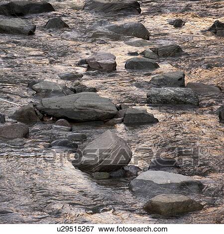 Stream flowing through rocks, Zermatt, Valais Canton, Switzerland View Large Photo Image Stock Photo - Stream flowing through rocks, Zermatt, Valais Canton, Switzerland. Fotosearch