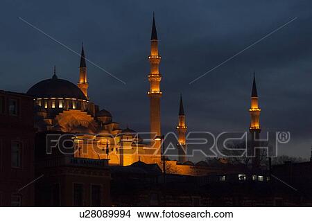 Picture - Suleymaniye Mosque, Third Hill, Istanbul, Turkey. Fotosearch