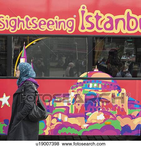 Stock Photo - Tourist bus, Istanbul, Turkey. Fotosearch