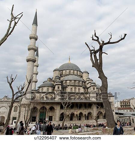 Tourists at the Yeni Camii Mosque, Istanbul, Turkey View Large Photo Image Stock Photo - Tourists at the Yeni Camii Mosque, Istanbul, Turkey. Fotosearch
