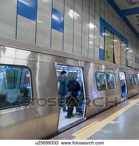 Train at Istanbul Metro station, Istanbul, Turkey View Large Photo Image Stock Image - Train at Istanbul Metro station, Istanbul, Turkey. Fotosearch