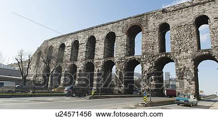 Stock Photograph - Valens Aqueduct, Istanbul, Turkey. Fotosearch