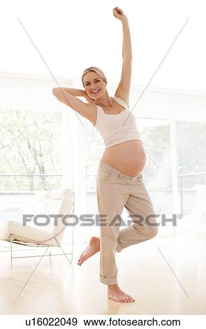 Happy pregnant woman View Large Photo Image Stock Photo - Happy pregnant woman. Fotosearch