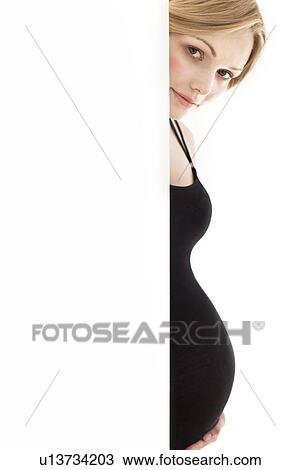 Stock Image - Pregnant woman. Fotosearch