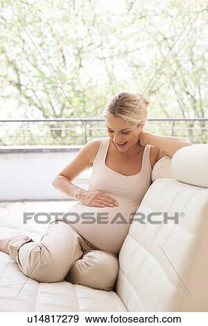 Stock Photo - Pregnant woman. Fotosearch