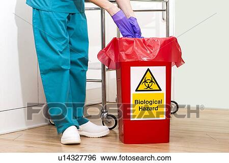 Stock Photograph - Clinical waste disposal. Fotosearch