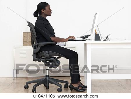 Correct seated posture View Large Photo Image Stock Photography - Correct seated posture. Fotosearch